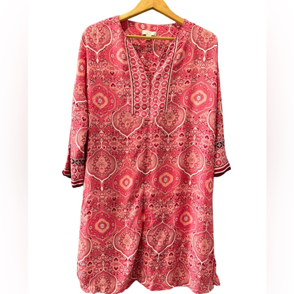 NWT Charter Club Pink Paisley Caftan Size Small